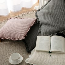 국내생산 30수 광목 피그먼트 누빔방석(솜포함), 그레이