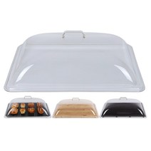 642 업소용 빵판 돔커버(푸드) 투명 돔 디저트 빵덮개 베이커리 진열 빵커버, 642업소용 빵판 돔커버+블랙목재발(가로형)