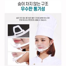 제이몰 음식 조리시 청결함을 위한 생활 필수품!! 투명 위생주방마스크10개입, 3세트
