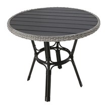 DOT040 합성수지목탁자 840파이 정원 가든 야외테이블, 그레이