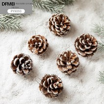 크리스마스 원색 솔방울 홀더 트리 장식 홀더 홀더 홀더 홀더 홀더 홀더 DIY 소재, 5Cm흰색소나무콘6팩