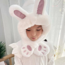 귀 덮는 모자 동물 토끼 발바닥 트래퍼햇 스키 방한모