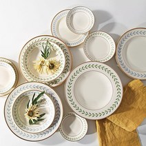 NEW 시라쿠스 로렐 접시 블루로렐 그린로렐 빈티지 디자인 디저트 홈카페 플레이팅 그릇, 오발볼, 1개