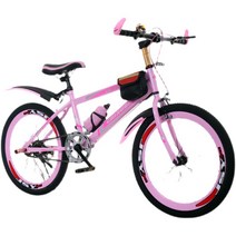 22인치접이식자전거 어린이용 가변속 산악 브레이크 자전거, 18인치, [싱글스피드] 네이키드 카의 색상은 랜덤입니다