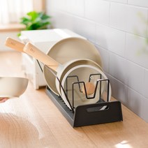 프랑코 멀티 프라이팬 정리대 1단, 블랙