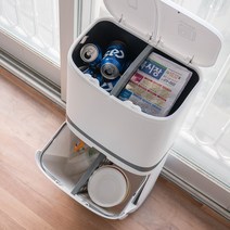 대용량 분리수거함 2단 3단 스탠드형 바퀴달린 이동형 냄새안나는 휴지통 서랍형 쓰레기통, 2단 분리수거함(발판형)