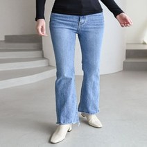 클로젯나인 속밴딩 컷팅 부츠컷 청바지