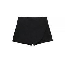 골프 치마 스포츠 스커트 TRAF 반바지 빈티지 하이 웨이스트 여성 여자용 패션 사이드 지퍼