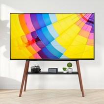 벽면밀착 원목 이젤형 티비거치대 55인치 65인치 70인치 삼성 lg 호환 tv스탠드 선반장착 무타공 받침대