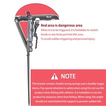 낚시 좌대 거치대 민물 조절 가능한 스프링 장력 이중 접이식 자동 낚싯대 홀더 스테인레스 스틸 업그레이, 한개옵션0