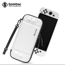 탐탁 NS Switch OLED 닌텐도 스위치 OLED버전 전용 PU 하드 케이스 숄더백 파우치 화이트 OLED White OLED 올라운드프로텍션, A05-001WO