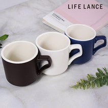 라이프란스 쁘띠 투톤 무지 무광 머그컵 도자기 북유럽 350ml, 오렌지