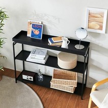 플러스 3단 콘솔선반 테이블 메탈 수납 거실, 단품, 단품