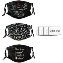 wrdest 865442 3pcs 빈티지 선생님 말씀 마스크 패션 스카프 발라클라바 남성용 필터 6개 포함, Teacher, 3 PCS