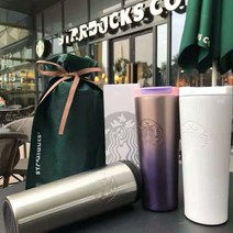 차쿠 스타벅스 에치드 텀블러 티스푼4종세트 선물포장, 블랙
