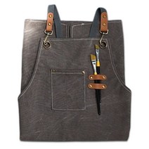 꿀이상사 자연스러운 포켓 캔버스 앞치마, 부드러운 밀크초코