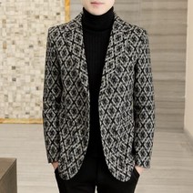 남성 체크무늬 정장 재킷 슬림핏 캐주얼 비즈니스 블레이저 소셜 웨딩 코트 가을