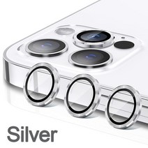 방검복 고급 카메라 렌즈 보호 유리 아이폰 호환 13 12 11 14 프로 맥스 후면, [08] 13 Pro On 13 ProMax, [14] Silver