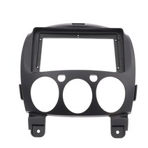 자동차 라디오 9 인치 화면 Fascia for Mazda 2 Demio 2007 스테레오 CD 패널 대시 보드 수리 설치 트림 키, 한개옵션0