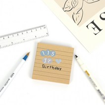 가로줄 접착메모지 크래프트, 상세페이지 참조