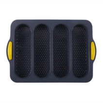 1/2 치아바타 샌드위치 빵 틀 몰드 베이킹 바게트, 블랙