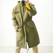 해비 캐파카 오버핏 패치 롱야상 점퍼 빅사이즈롱패딩