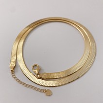 18k 굵은 6mm 뱀줄목걸이 스네이크 체인 은 목걸이