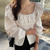 미아마스빈_세나 스퀘어 셔링 블라우스