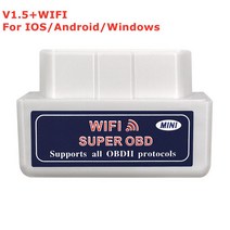 슈퍼 미니 엘름 327 블루투스 V1.5 OBD2 진단 스캐너 WIFI ELM327 For IOS Android PC V2.1 BT 4.0 자동차 코드 리더, 05 green