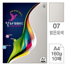 삼원)칼라퍼레이드(07.밝은회색A4-160g10매-포10권입), 단품