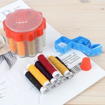 socean 실패 감긴 실10p 바늘10p 골무 종이 줄자 반짇고리 스티치 툴 케이스 반짇고리함 바느질 도구 상자 50cm measuring