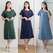 이반 인견 플리츠 주름 반팔 롱 원피스 3종 택1