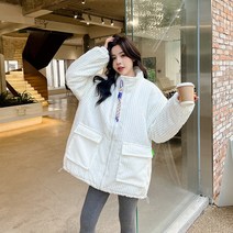 겨울 루즈핏 코듀로이 여성 패딩 점퍼 Down jacket 2C440