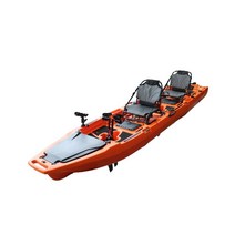 페달카약 분리형 고무보트 1인승 수상자전거 배스낚시 피싱카약, 더블펭귄페달보트