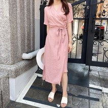 제이에이치스타일 타고나 린넨 썸머 랩 원피스