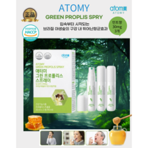 [ATOMY최신정품] 브라질야생의 애터미 그린 프로폴리스 스프레이 온가족 구강건강에 적극추천 아이부터~어른까지 민트향, 30ml x 9개