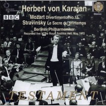 [CD] Herbert von Karajan 런던의 카라얀 - 모차르트: 디베르티멘토 / 스트라빈스키: 봄의 제전 (Mozart: Divertimento /...
