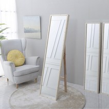 마켓리더 바비 비산방지 거치대 전신거울 40x160cm, 화이트