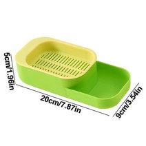 고양이용 쉬운 잔디 재배기 유기농 새지 방지 화분 상자, 02 Green
