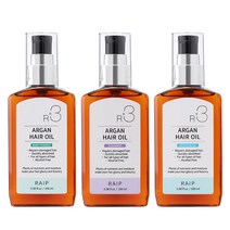 라입 R3 아르간 헤어 오일 베이비파우더+엘레강스+오션블루, 3개, 100ml
