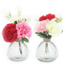 [아도라하우스] 레이나퍼퓸 카네이션 호박 플라워디퓨저 150ml, 핑크화이트:블랙체리