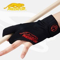 원래 PREDATOR 당구 풀 큐 장갑 블랙 레드 내구성 편안한 장갑 전문 장갑 Billard 액세서리, 블랙 S, 블랙 옐로우 - S