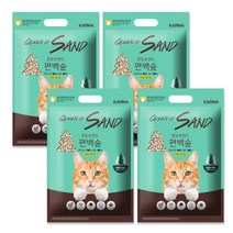 카르마 퀸오브샌드 편백숲 편백나무 모래 6.5L 4입 박스, 6500ml