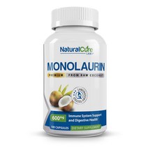 Natural Cure Labs Premium Monolaurin 네추럴 큐어 랩스 프리미엄 모노라우린 600mg 100캡슐, 1개