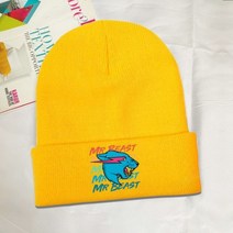 Beast Mr게임 역블랙 니트 비니 모자 스컬리 비니 스키 모자 부드러운 보닛 모자 겨울용 따뜻한 모자