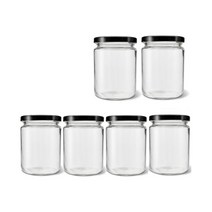 미르 M-glass 유리저장병 블랙 500g, 400ml, 6개입