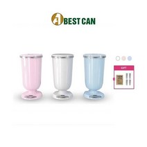 [스텐다드모델/기본밀폐형] [항균리필롤 총50개월분] 세계최초 발명특허 프리미엄 밀폐 인테리어 휴지통 베스트캔, 상세설명 참조, [베베모델/이중덮개형] B200AR4 W(화이트)