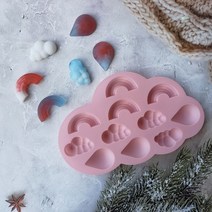 초콜릿 실리콘몰드, 무지개구름 11구 (실리콘몰드213)