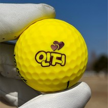 [주문제작] 골프공 이름도장 + 리필잉크 / 빅사이즈 17mm 골프공 스탬프, 주황, 레드  5ml