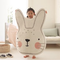 아이방 토끼러그 북유럽 동물 푹신한 카페트